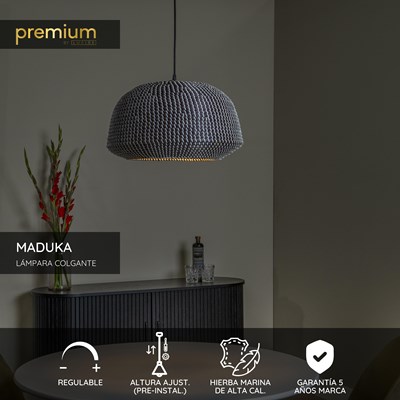 Lucide MADUKA - Lámpara colgante - 1xE27 - Negro | Premium